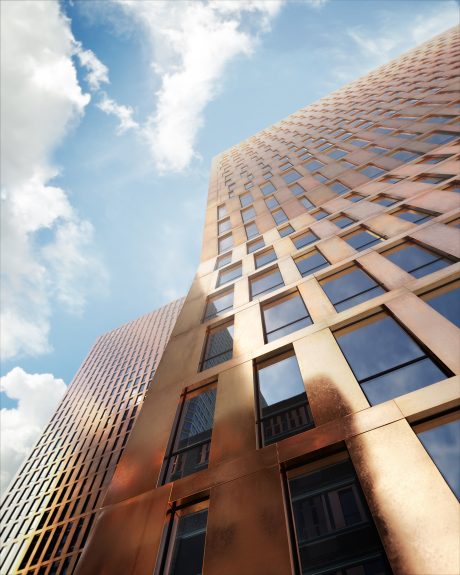 american copper buildings manhattan apartments facade